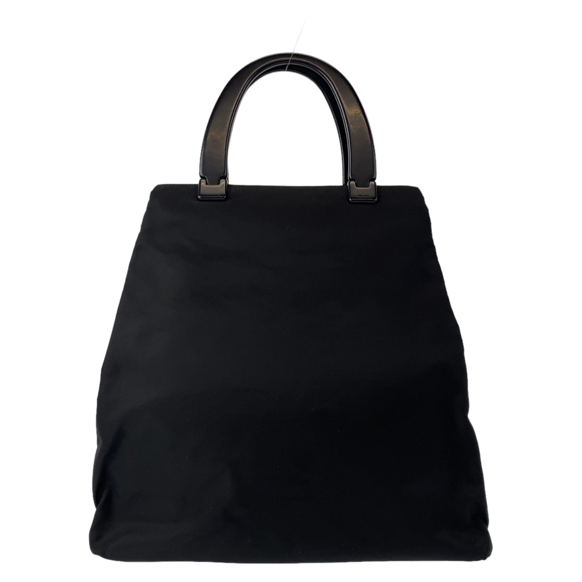 Prada Nylon Tessuto Logo Plate Tote Bag