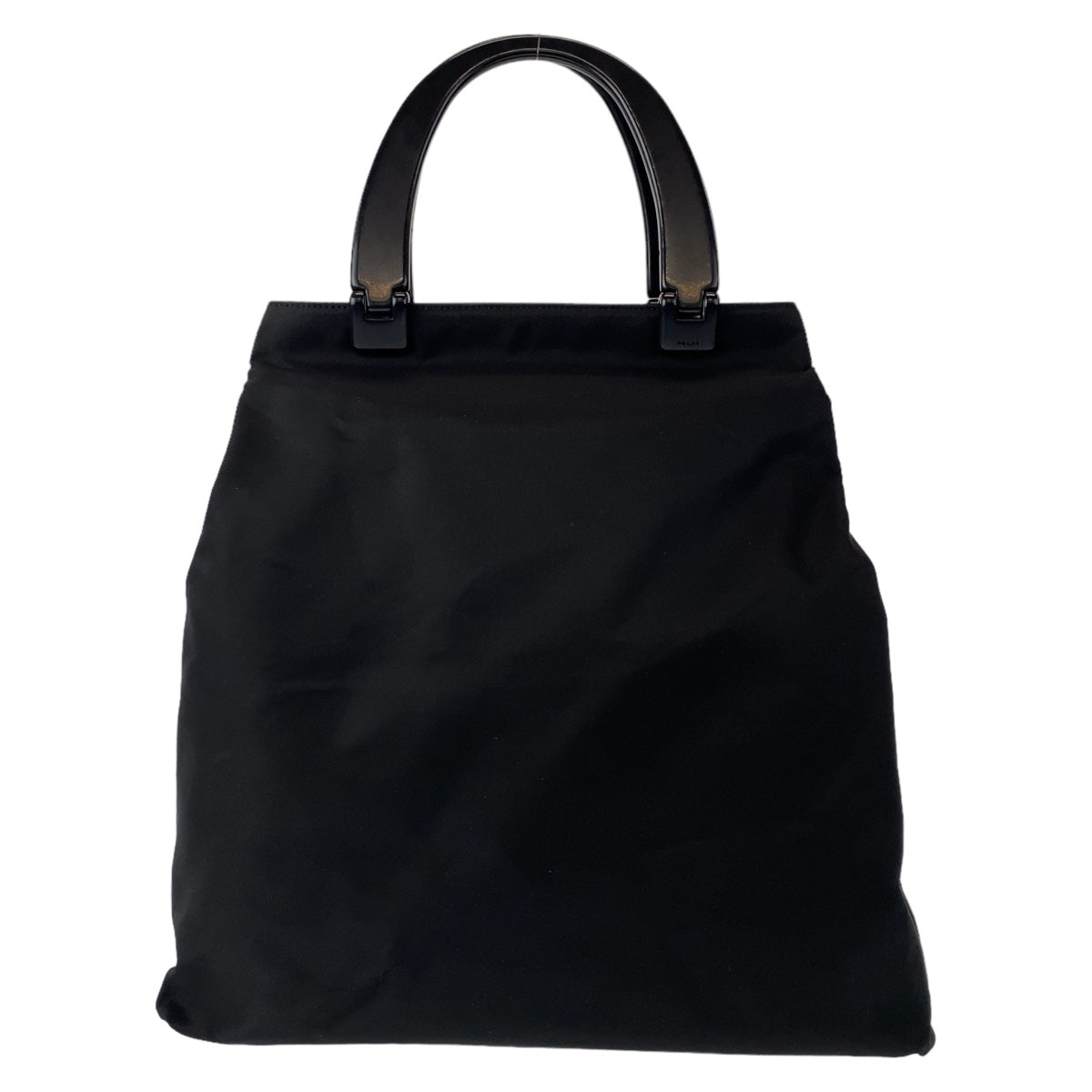 Prada Nylon Tessuto Logo Plate Tote Bag