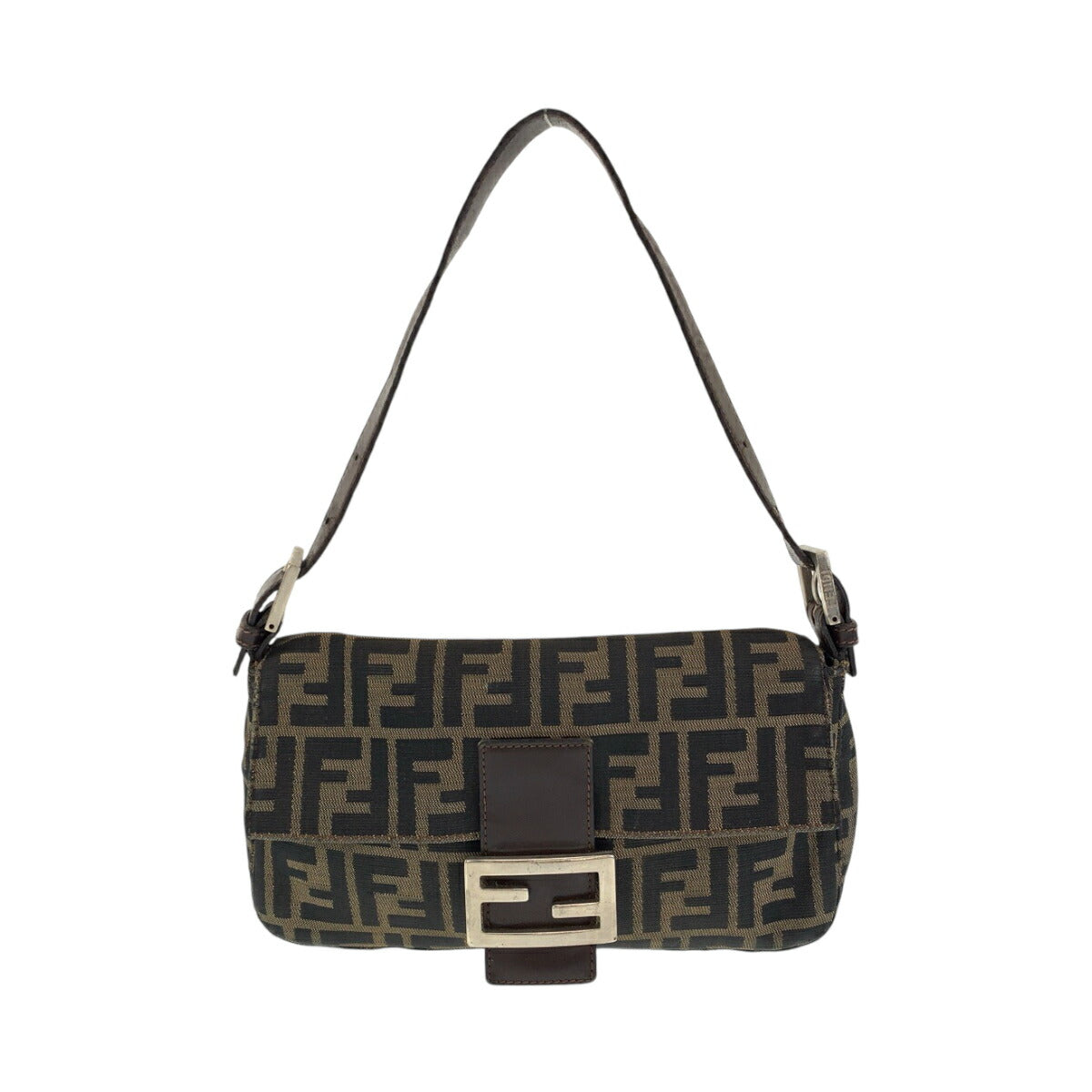 Fendi Vintage Mamma Bucket Brown Canvas Leather Bag