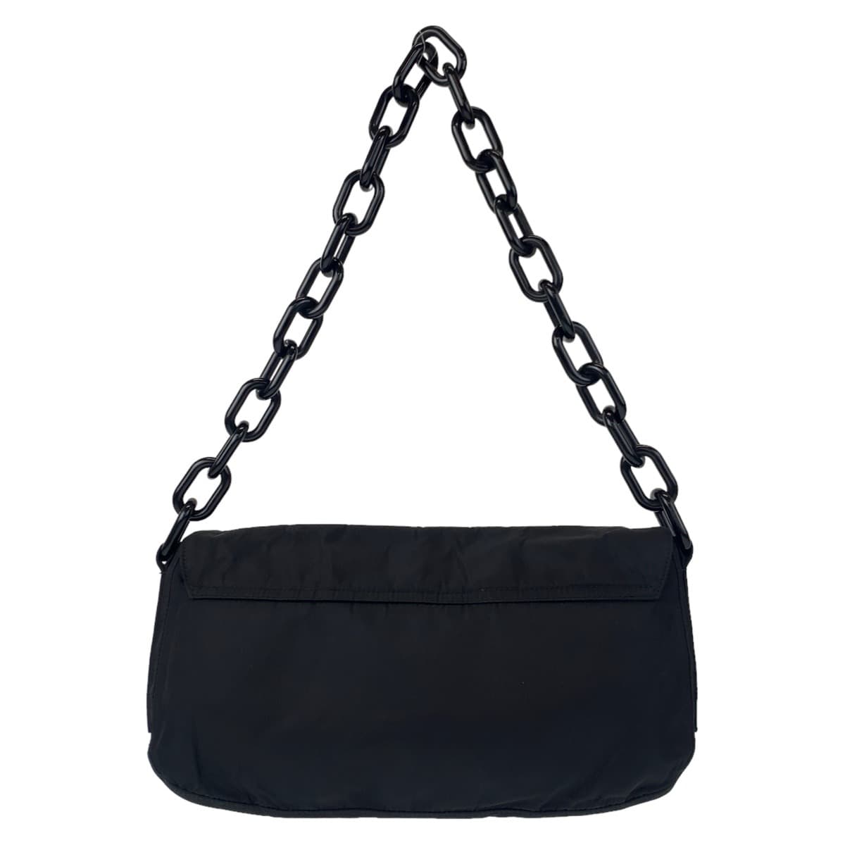 Prada Nylon Plastic Tessuto Chain Shoulder Bag