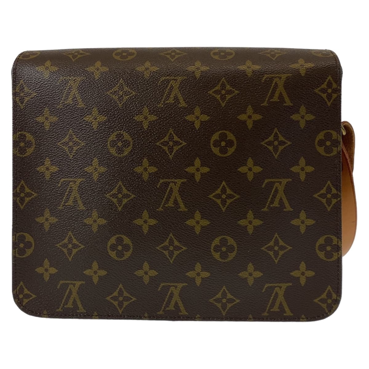 Louis Vuitton Monogram Cartouchiere Brown PVC Shoulder Bag M51252 in Very Good Condition