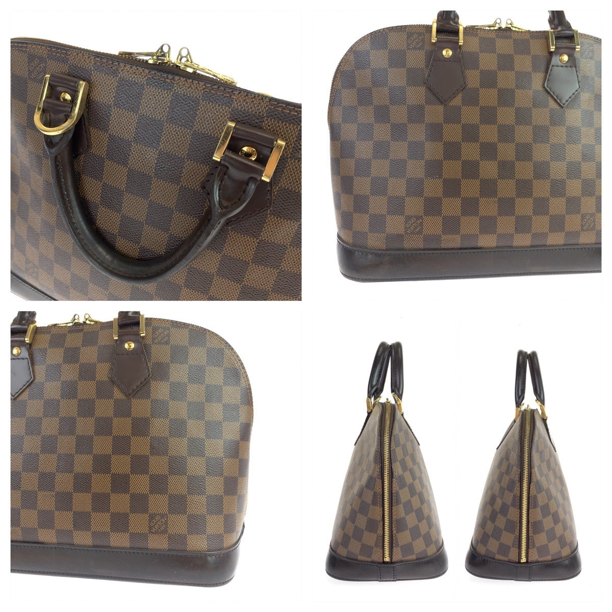 Louis Vuitton Damier Alma Tote Bag N51131 in Very Good Condition