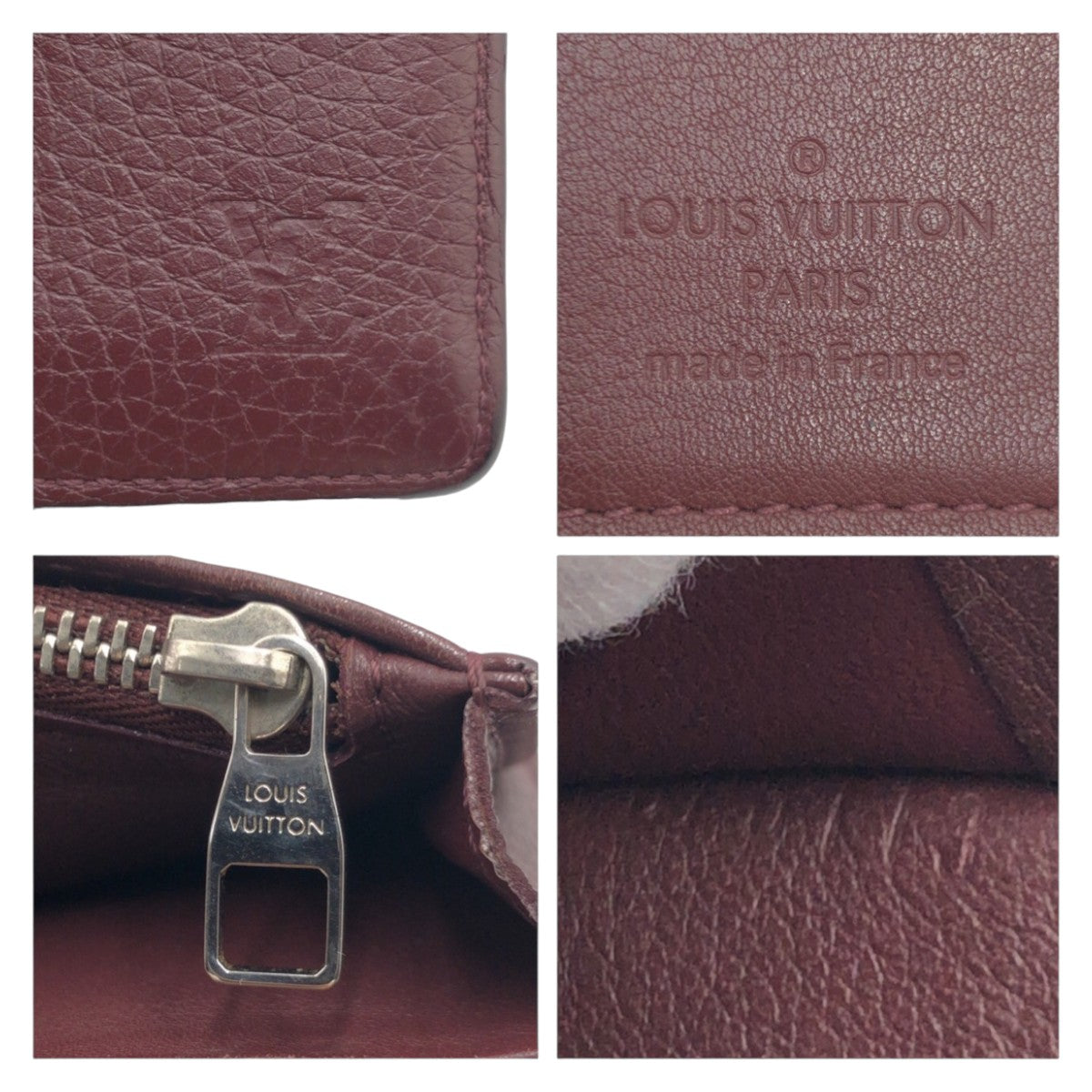 Louis Vuitton Taiga Portefeuille Brazza Leather Wallet