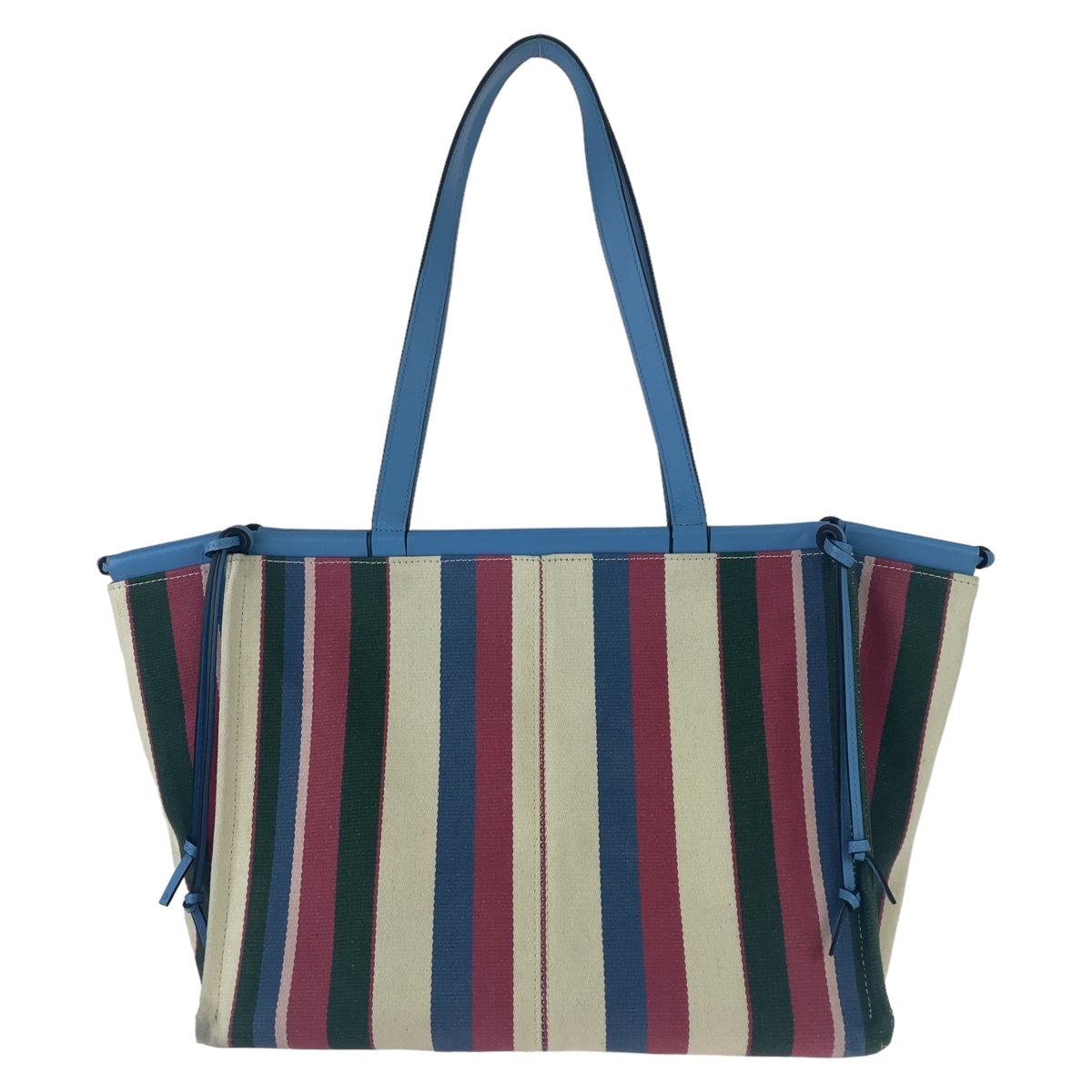 Loewe Anagram Cushion Tote Canvas/Leather Multicolor Blue in Very Good Condition