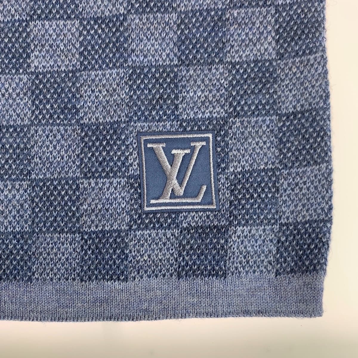 Louis Vuitton Damier Wool Scarf M70929 in Great Condition