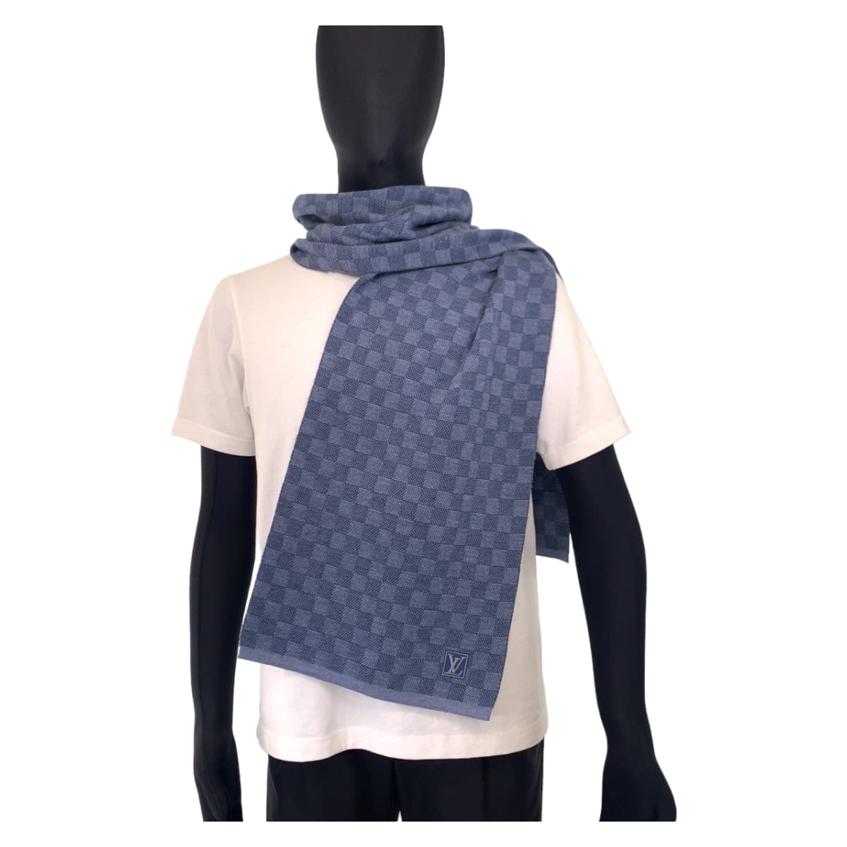 Louis Vuitton Damier Wool Scarf M70929 in Great Condition