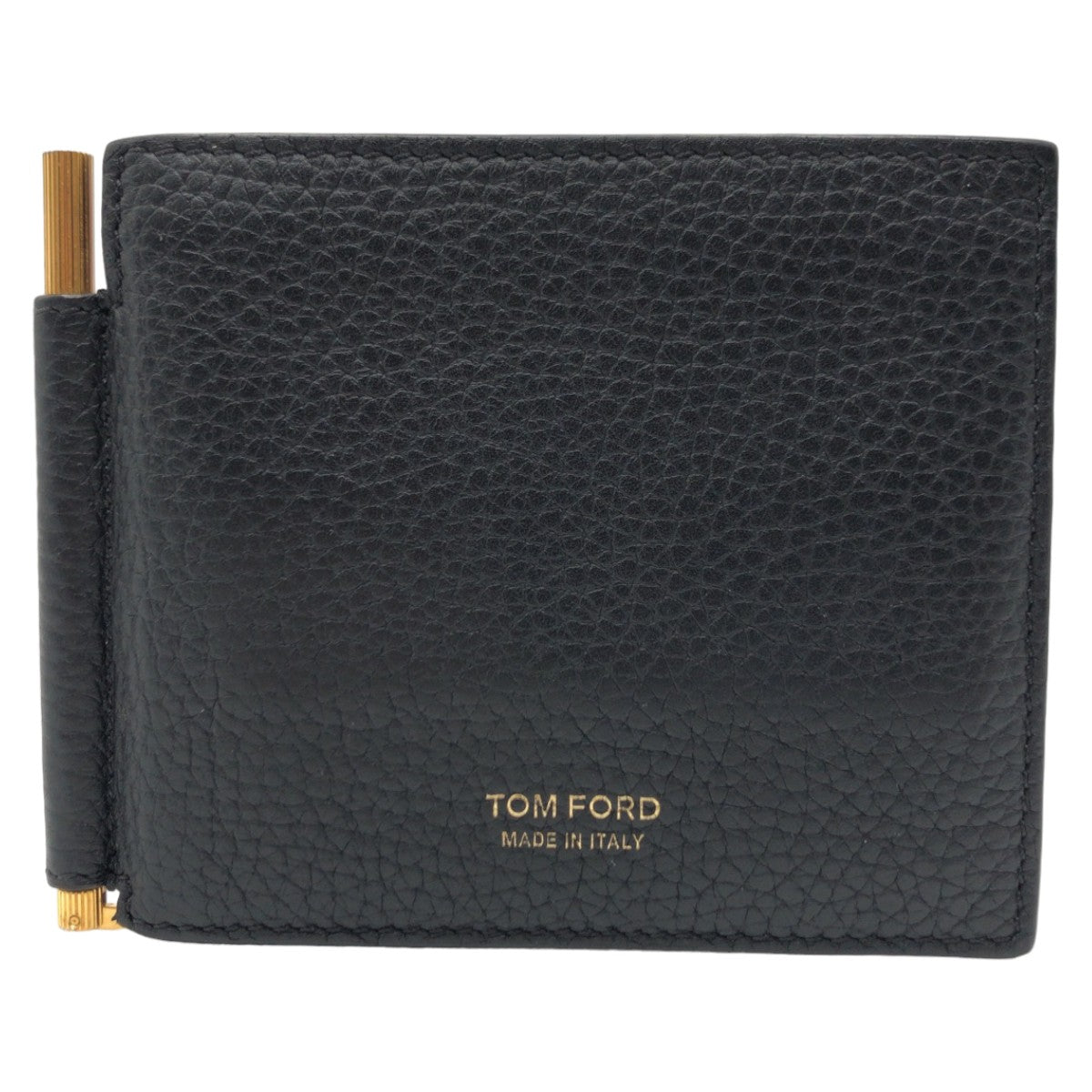 Tom Ford Black Leather Bifold Wallet Money Clip in Great Condition