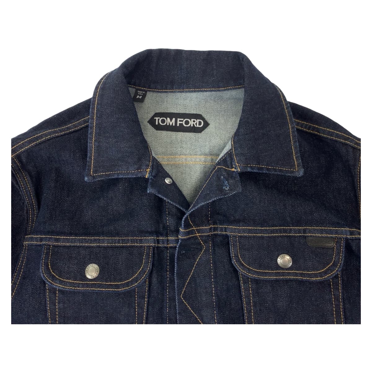 Tom Ford Indigo Blue Cotton Denim Jacket M in Great Condition