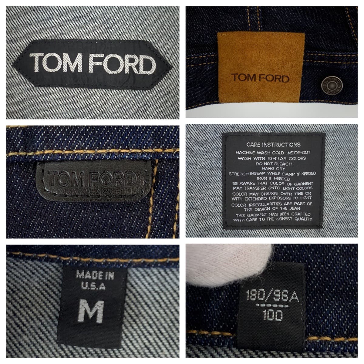 Tom Ford Indigo Blue Cotton Denim Jacket M in Great Condition