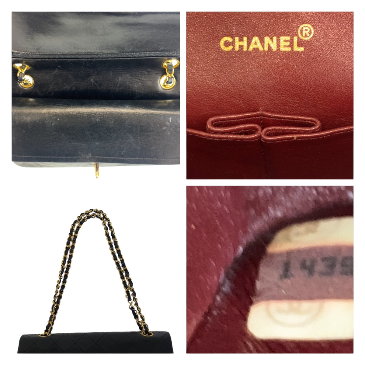 Chanel Vintage Matelasse 25 Double Flap Timeless Lambskin Shoulder Bag in Very Good Condition