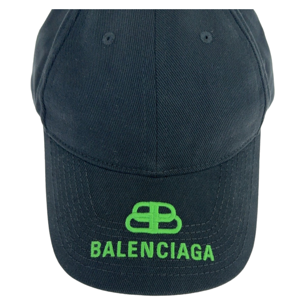 Balenciaga Logo Embroidered Canvas Baseball Cap