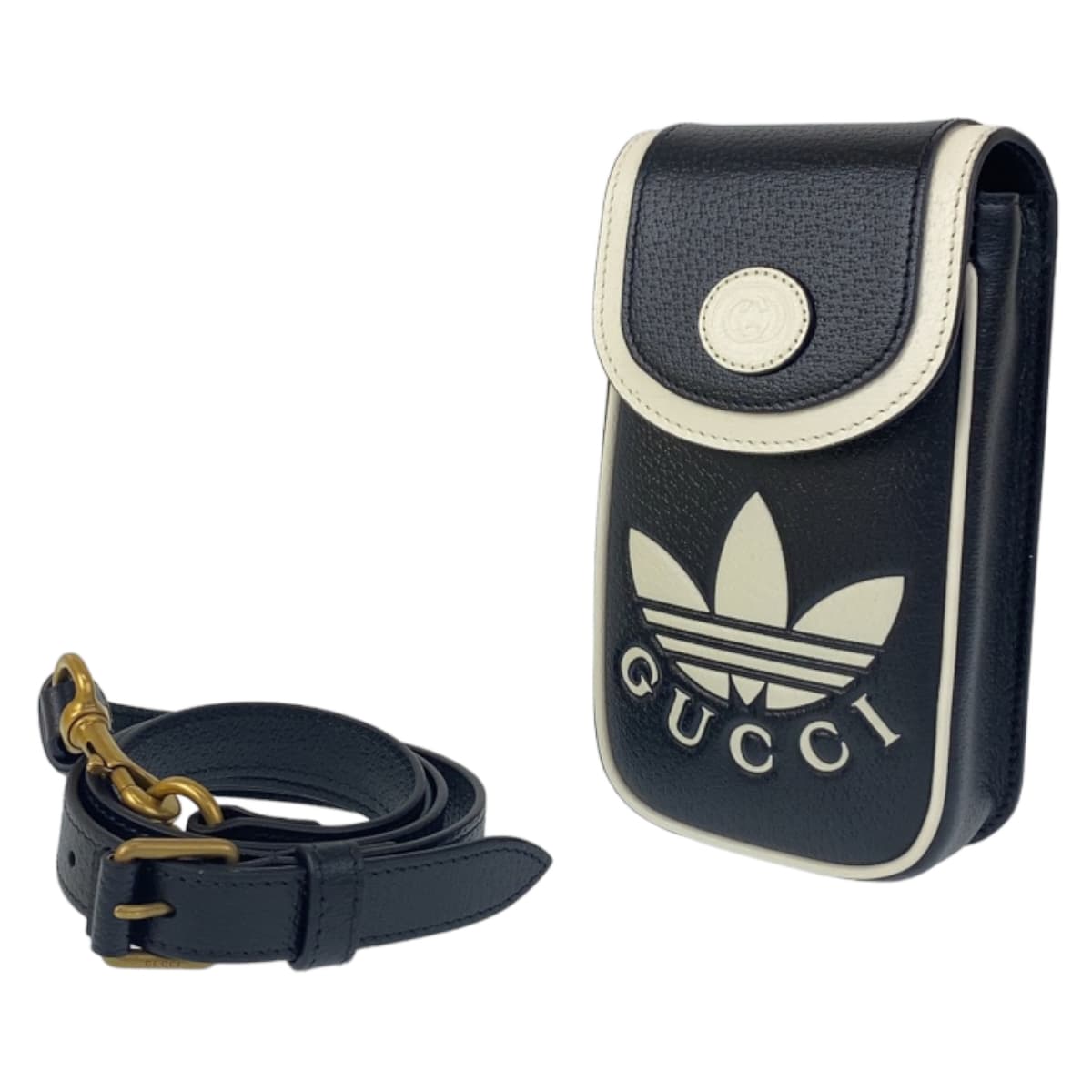 Gucci Leather Adidas Collaboration Shoulder Bag Pochette 406477 in Pristine Condition