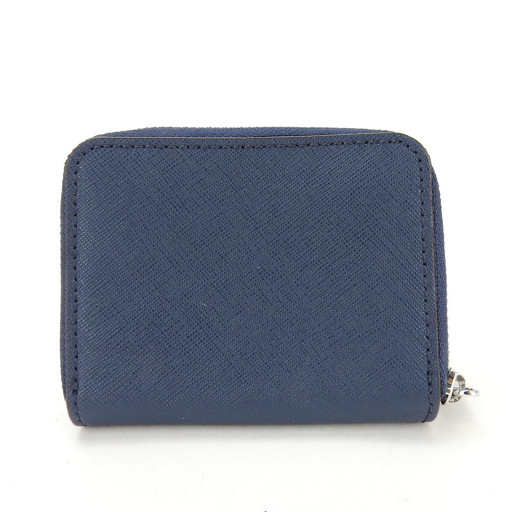 Michael Kors Leather Tri-fold Wallet Navy