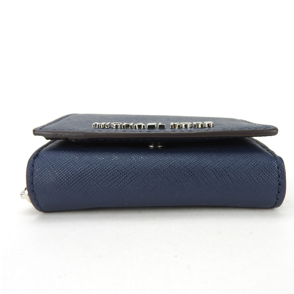 Michael Kors Leather Tri-fold Wallet Navy