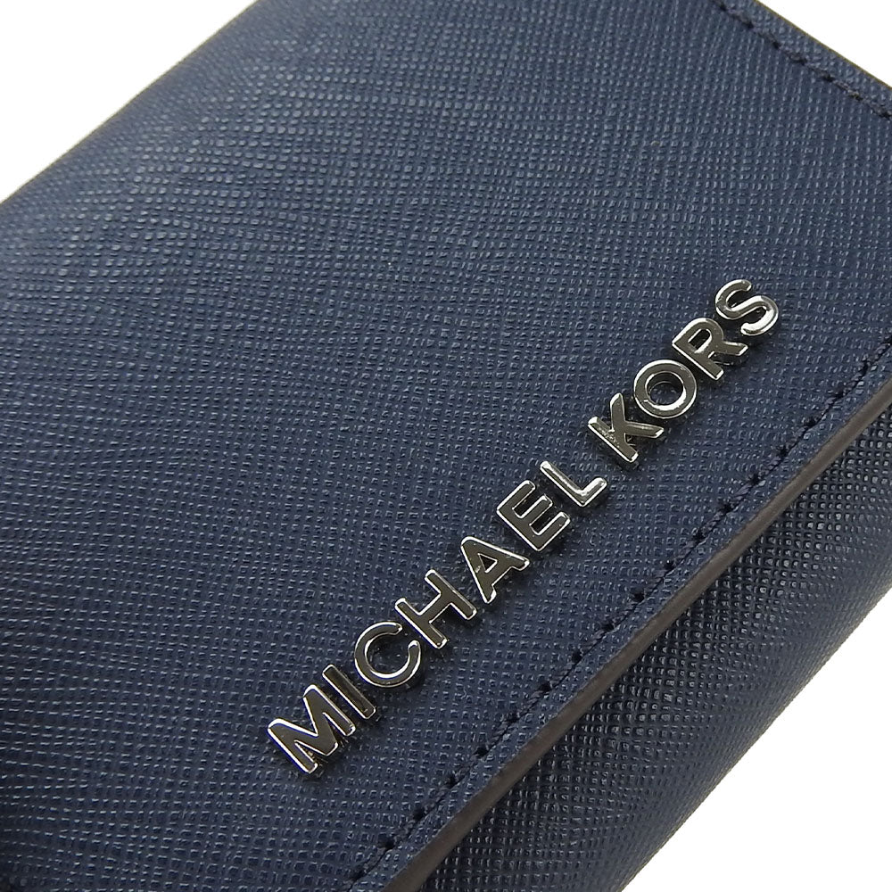 Michael Kors Leather Tri-fold Wallet Navy