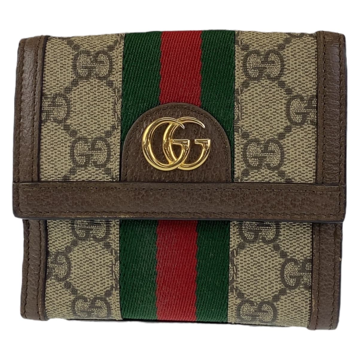 Gucci GG Marmont Canvas Leather Wallet Brown