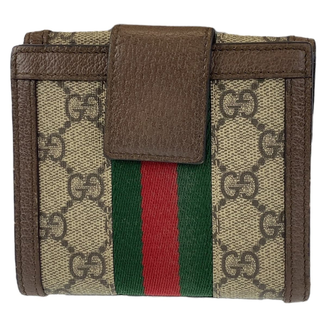 Gucci GG Marmont Canvas Leather Wallet Brown