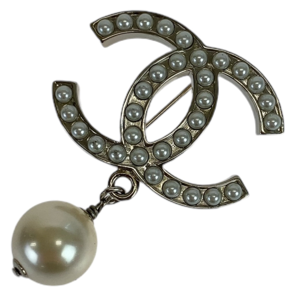 Chanel Coco Mark Brooch with Silver Hardware