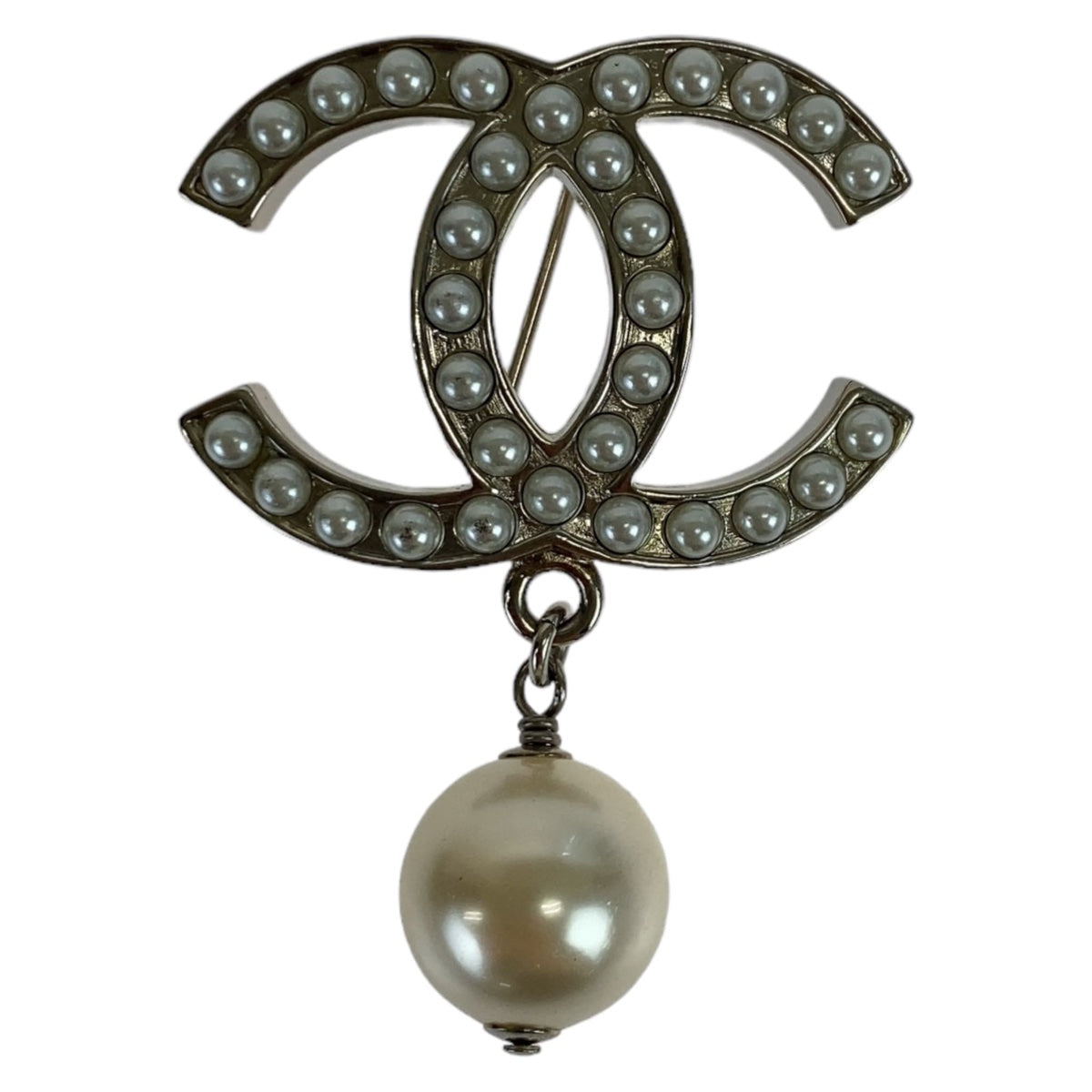 Chanel Coco Mark Brooch with Silver Hardware