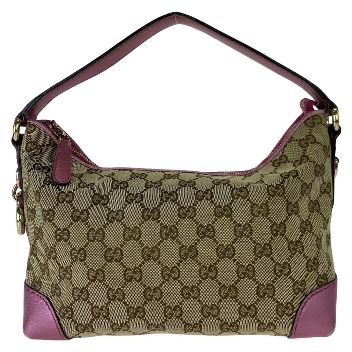 Gucci GG Canvas Heart Charm Shoulder Bag 269959 in Very Good Condition