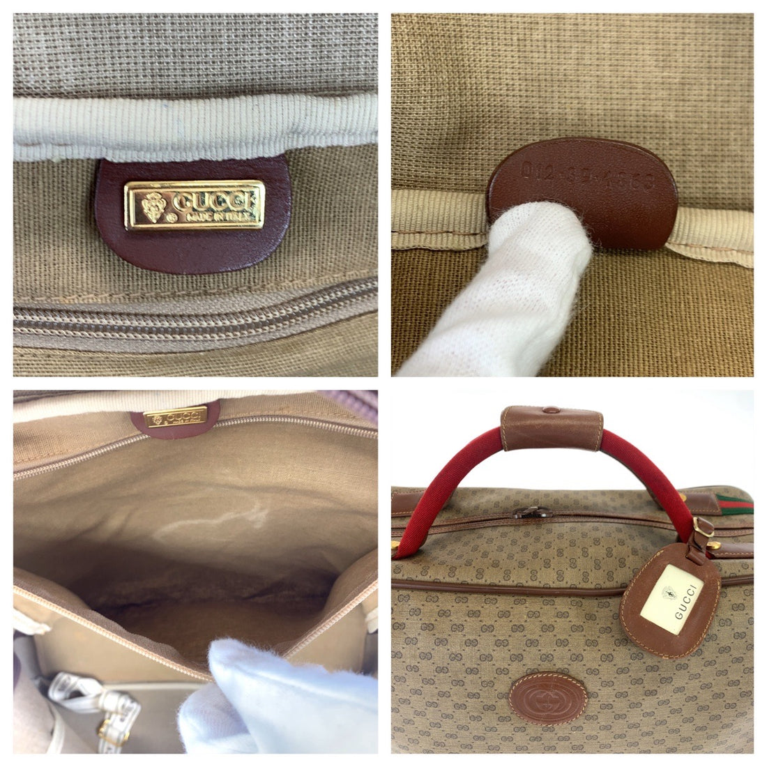 Gucci Vintage GG Supreme Canvas Shoulder Handbag