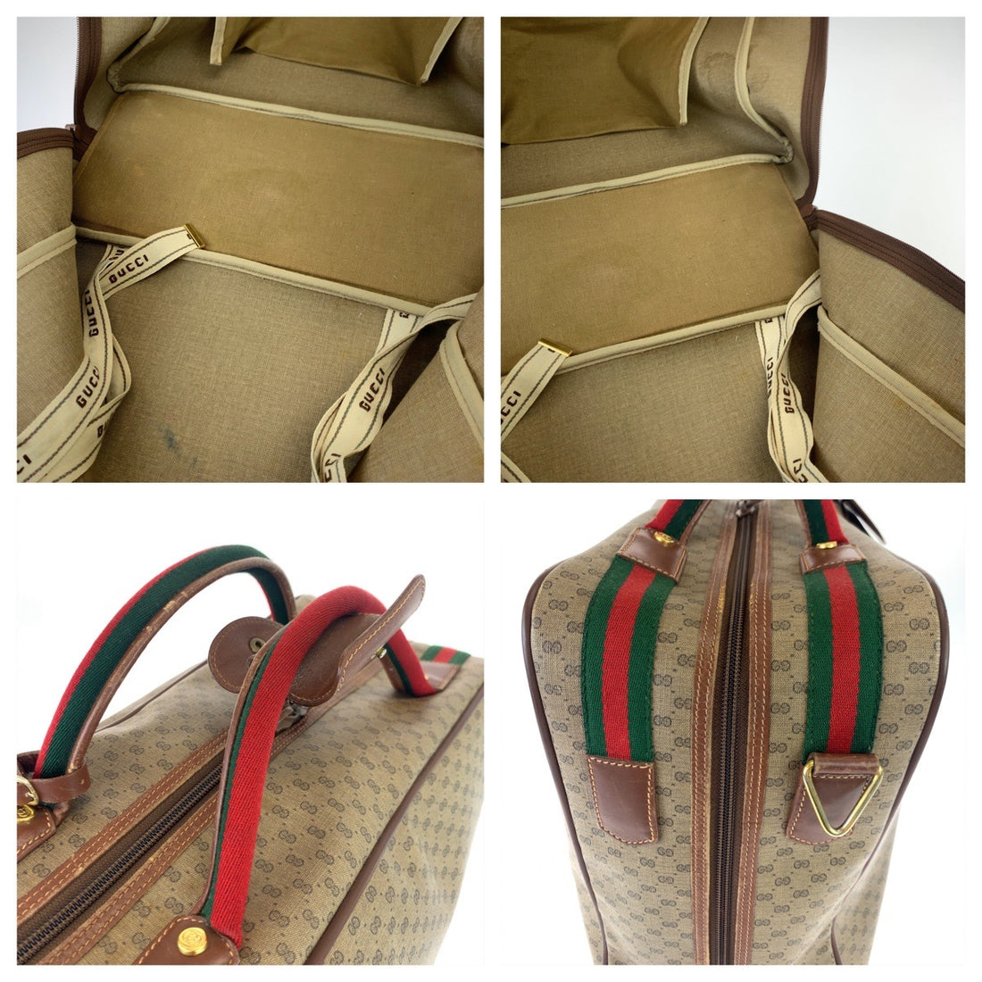 Gucci Vintage GG Supreme Canvas Shoulder Handbag