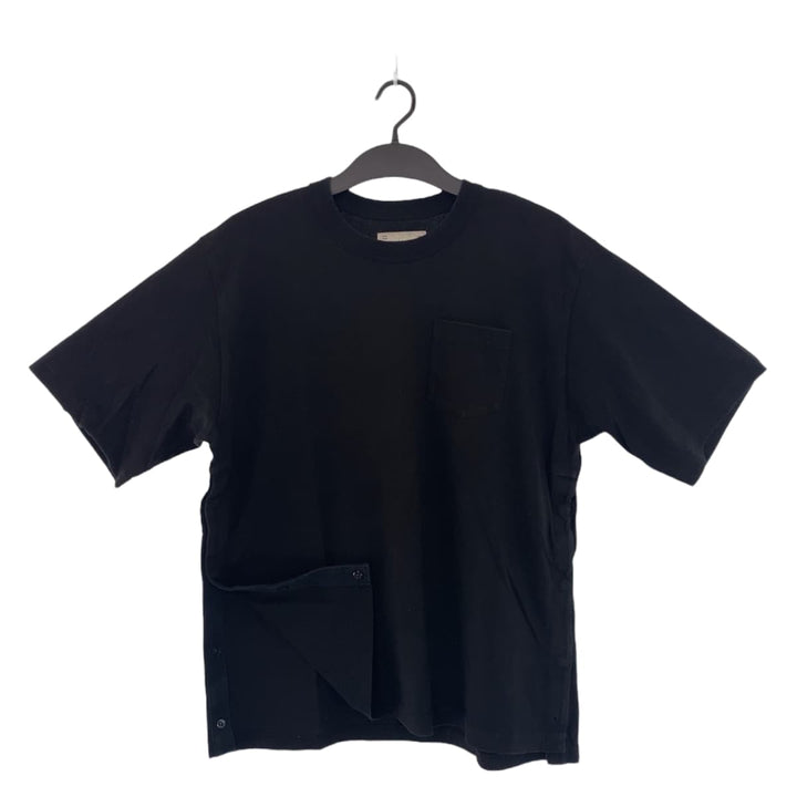 Sacai Black Cotton Side Slit T-Shirt XL in Great Condition