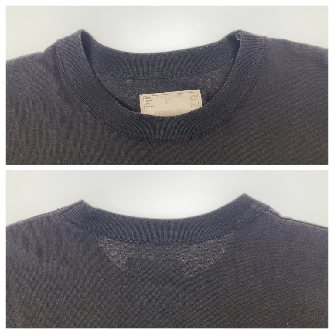 Sacai Black Cotton Side Slit T-Shirt XL in Great Condition