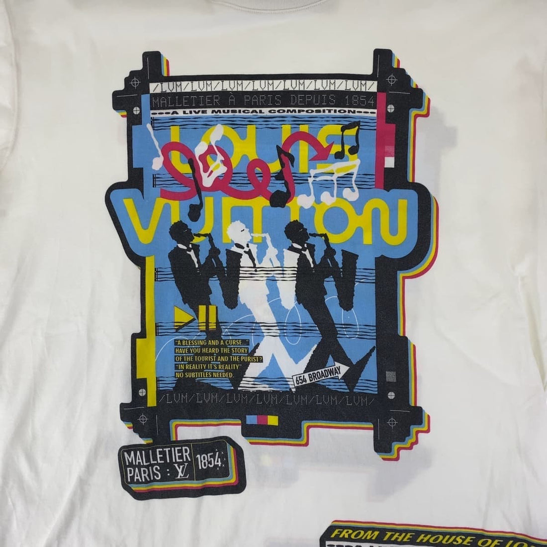 Louis Vuitton Jazz Flyer Cotton T-Shirt XL in Great Condition