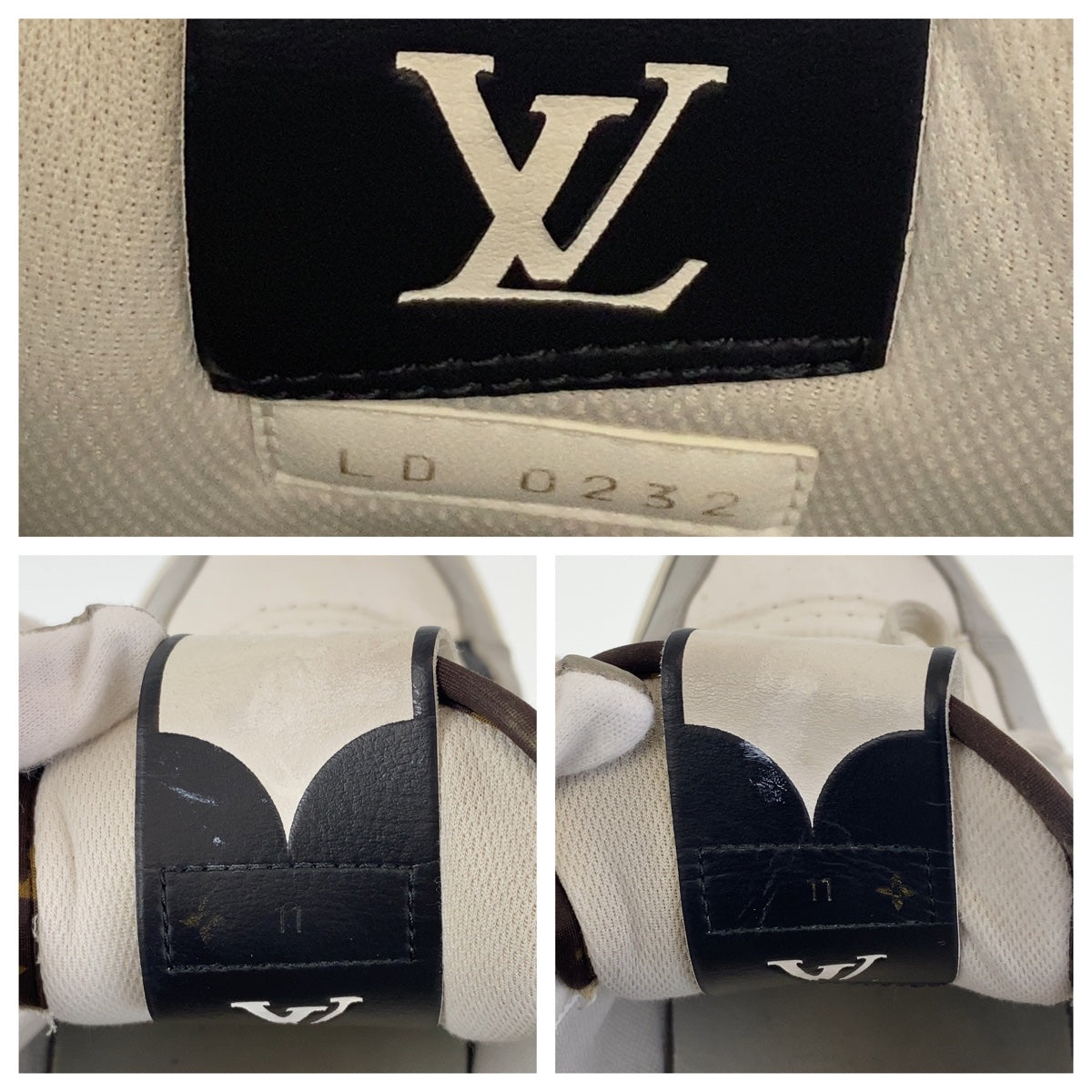 Louis Vuitton Charlie Line Leather Sneakers White in Very Good Condition