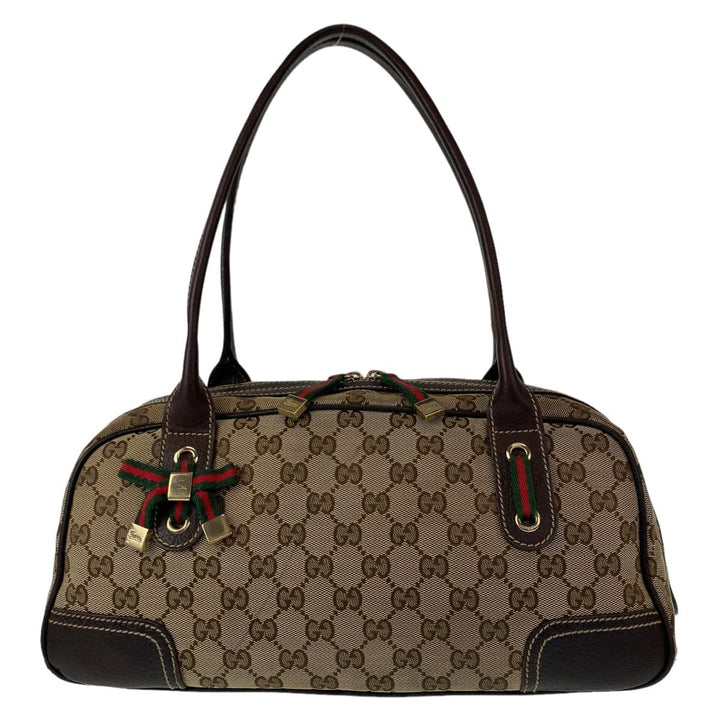 Gucci GG Canvas Princy Shoulder Bag Brown Beige