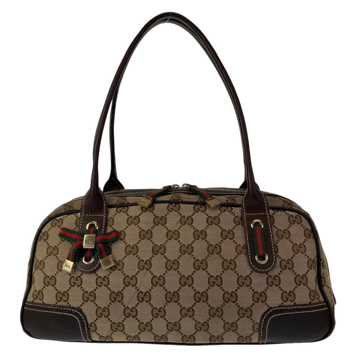 Gucci GG Canvas Princy Shoulder Bag Brown Beige