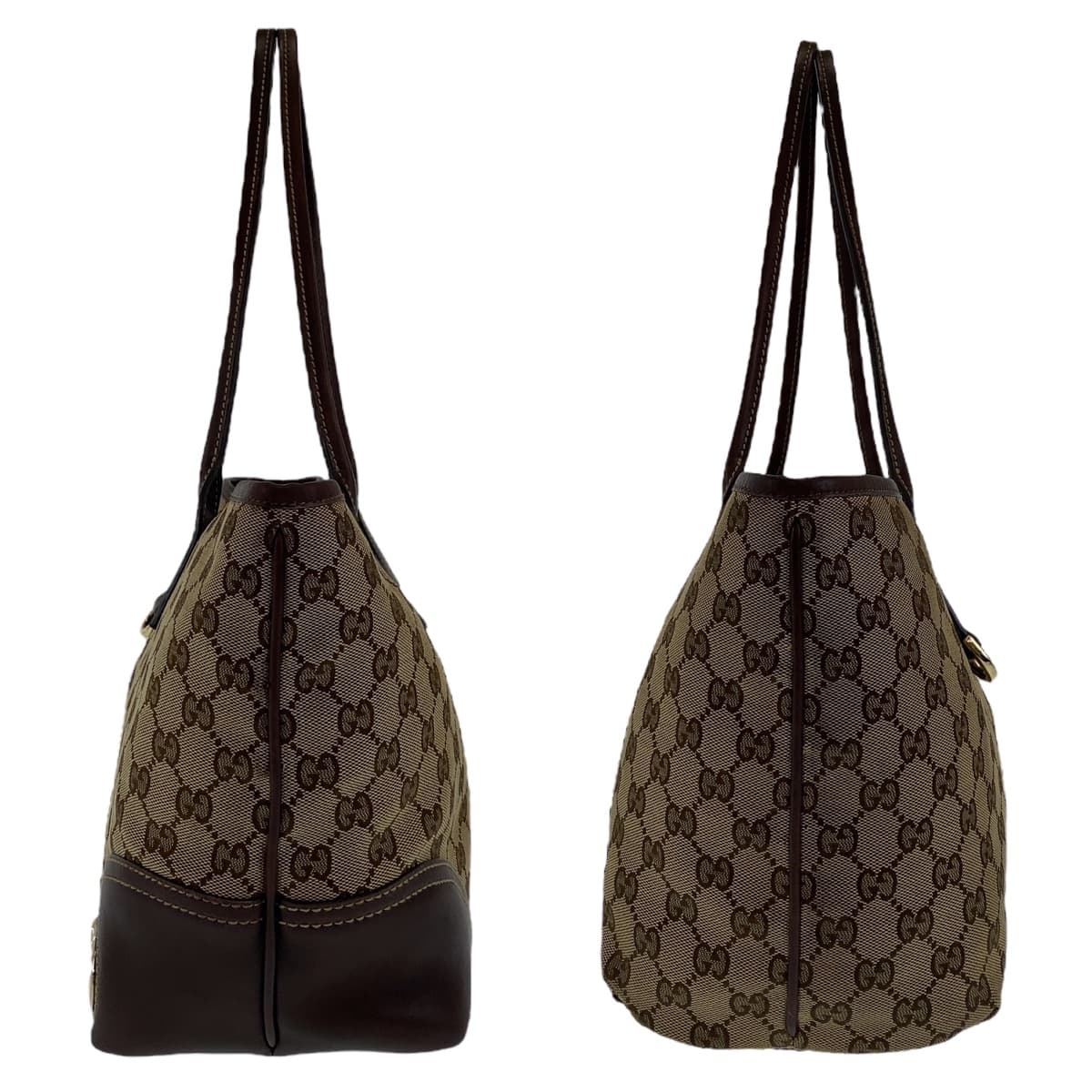 Gucci Interlocking G New Britt Abbey GG Canvas/Leather Tote Bag 169946 in Very Good Condition