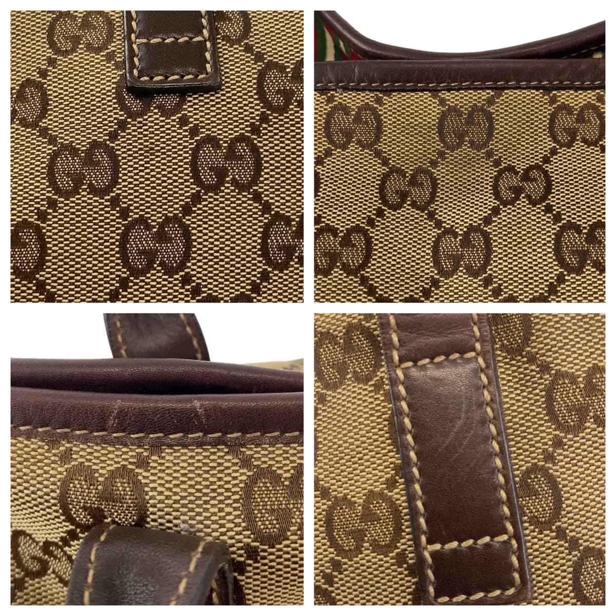 Gucci Interlocking G New Britt Abbey GG Canvas/Leather Tote Bag 169946 in Very Good Condition