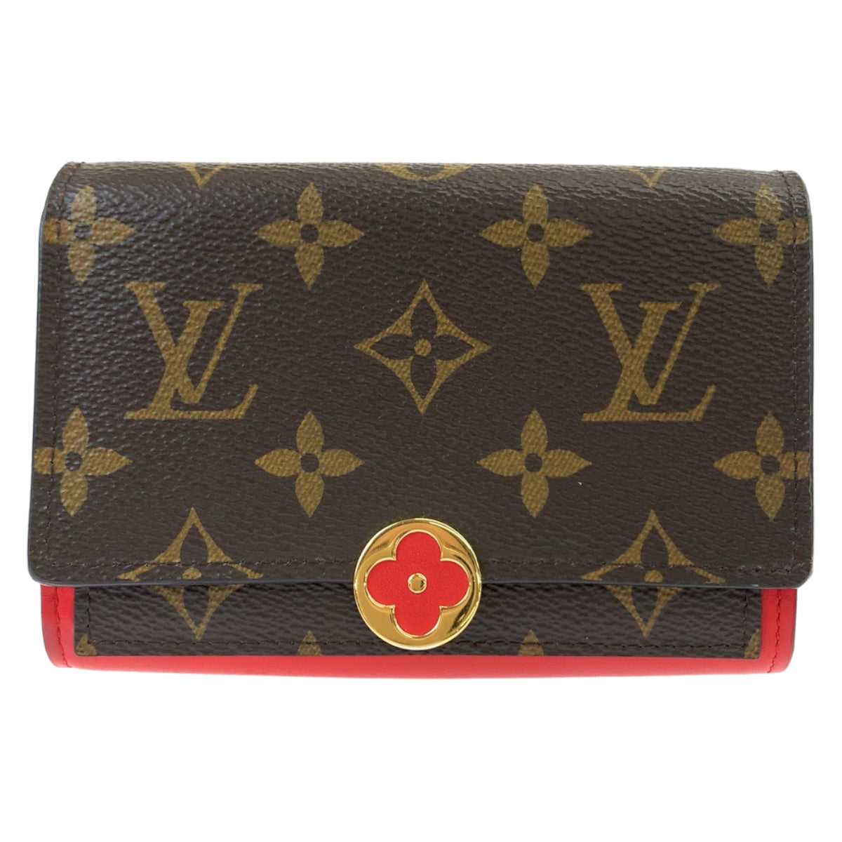 Louis Vuitton Monogram Portefeuille Flore Compact Wallet M64587 in Great Condition