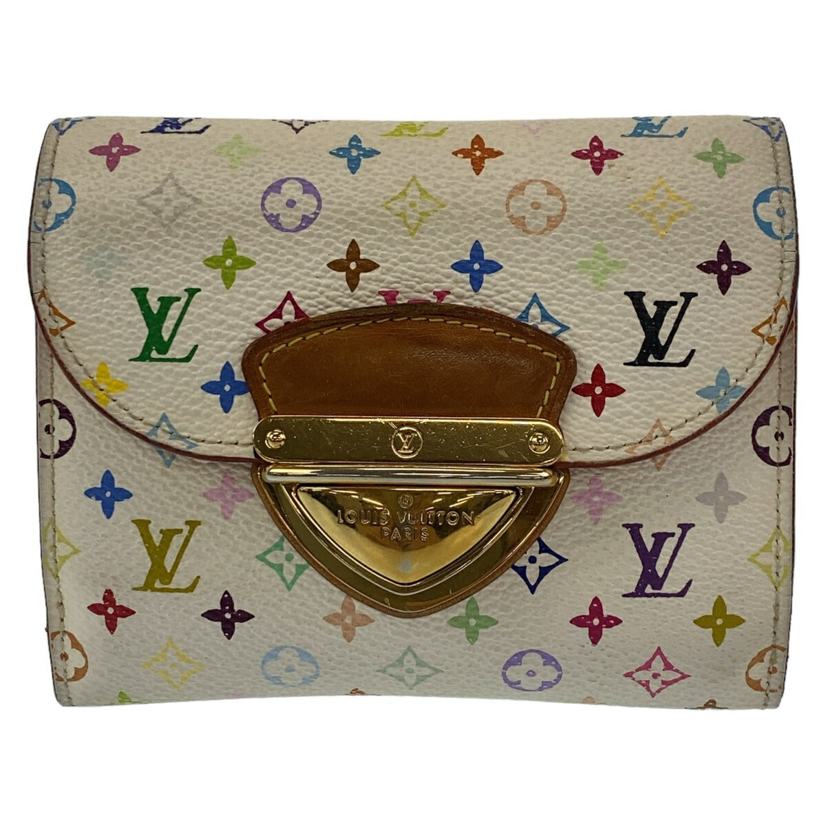 Louis Vuitton Monogram Multicolor Compact Wallet M60280 in Very Good Condition