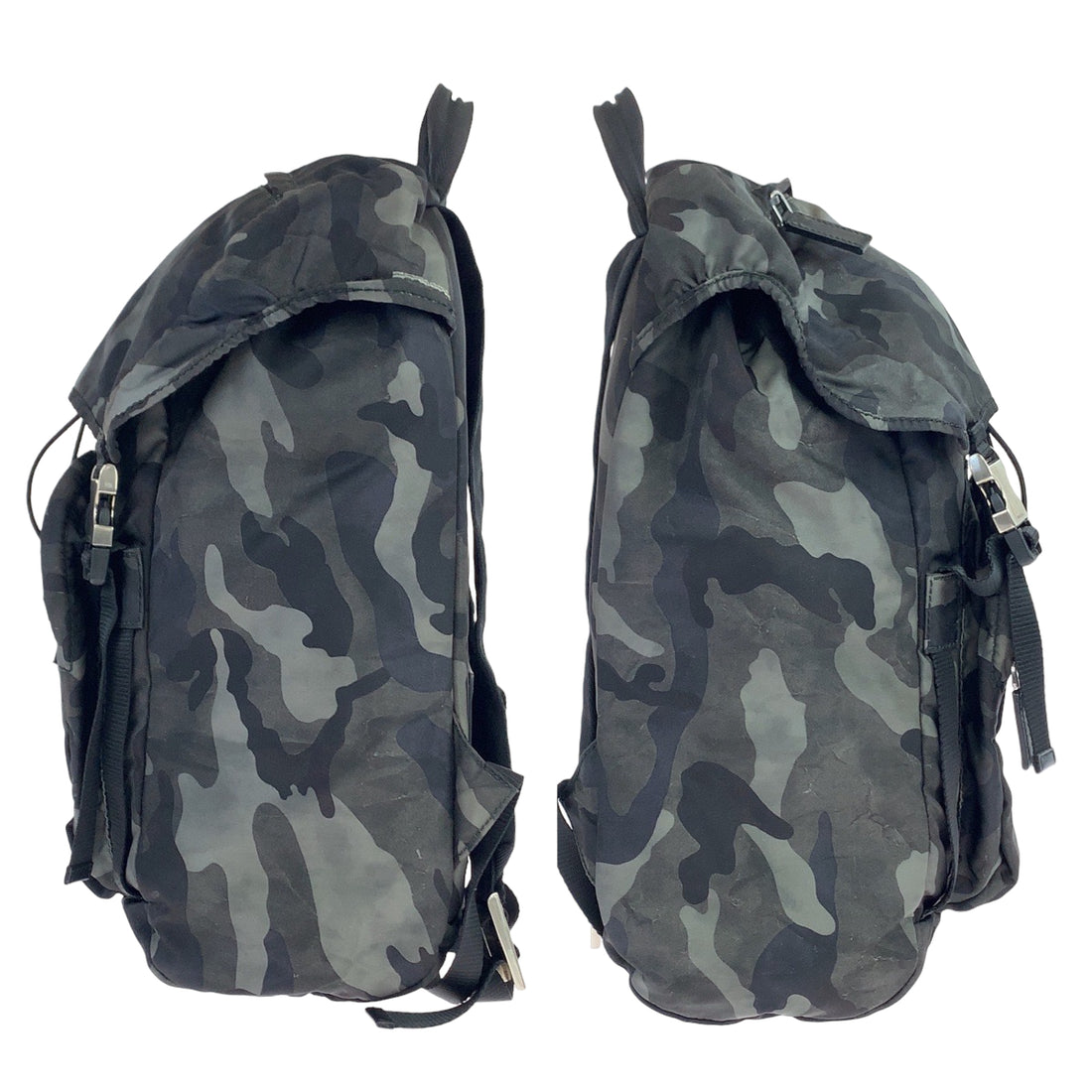 Prada Nylon Camouflage Logo Backpack