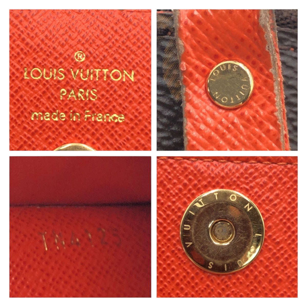 Louis Vuitton Monogram Adele Long Wallet Brown Orange