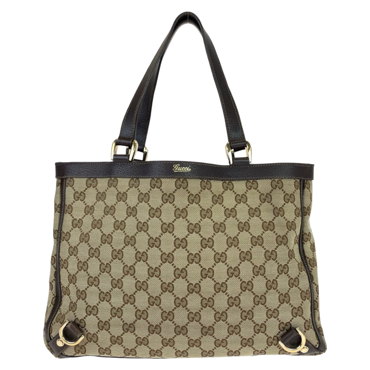 Gucci Abbey GG Canvas Leather Handbag