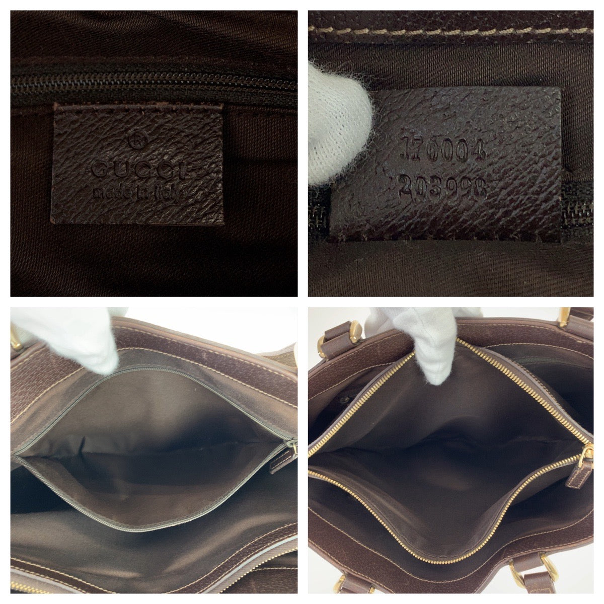 Gucci Abbey GG Canvas Leather Handbag