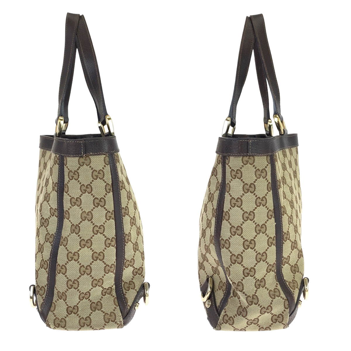 Gucci Abbey GG Canvas Leather Handbag