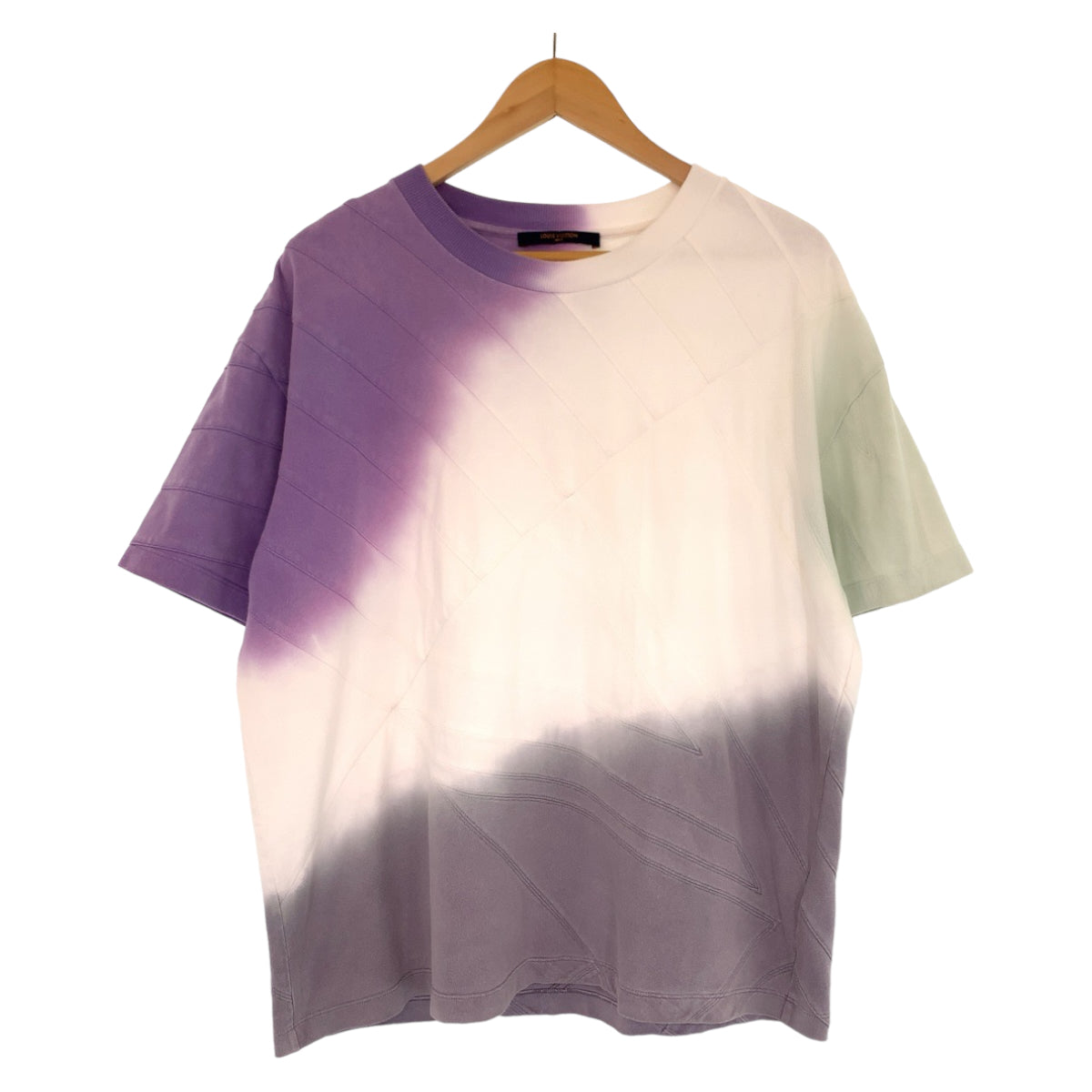 Louis Vuitton Tie-Dye Patchwork Flags Dip Cotton T-Shirt