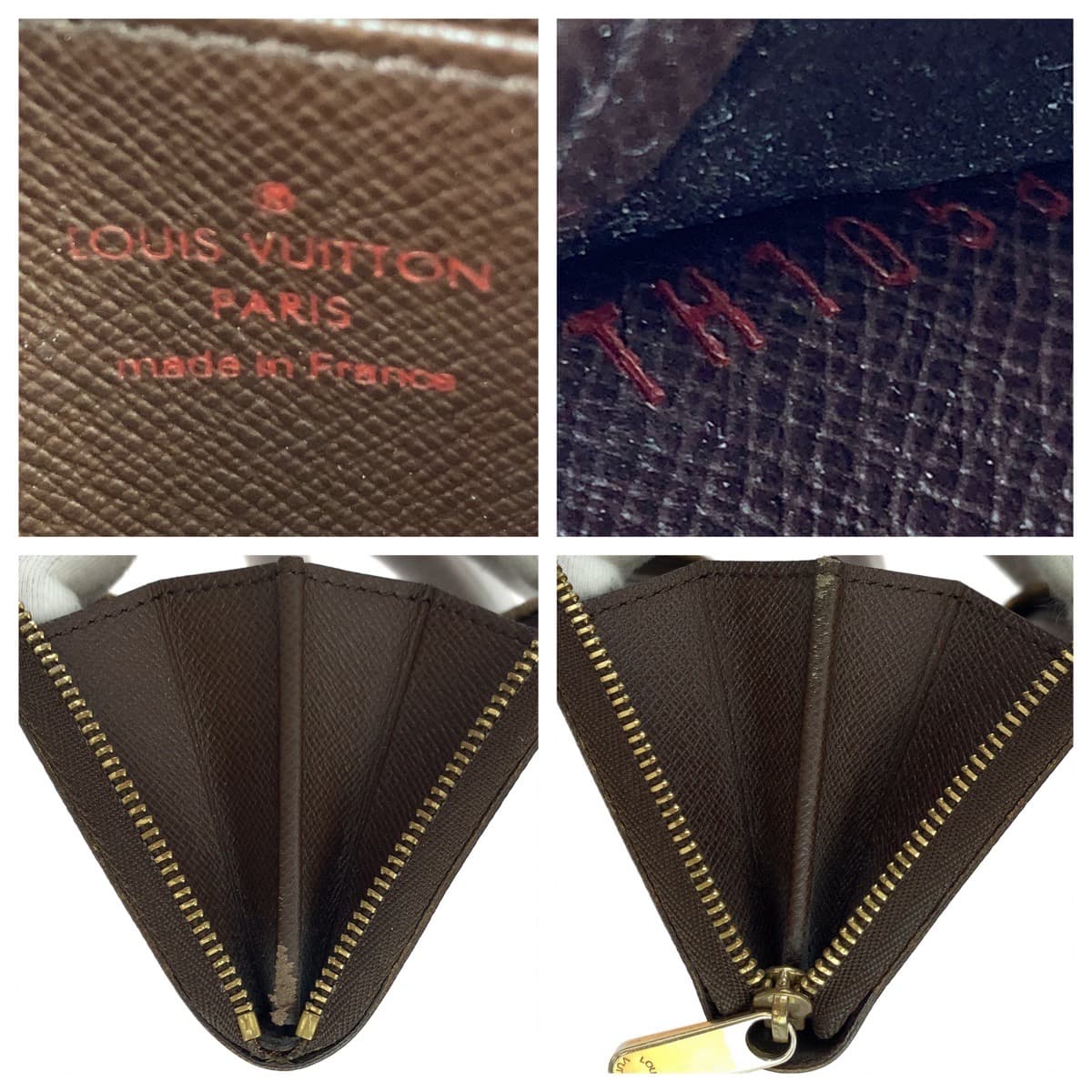 Louis Vuitton Damier Ebene Zippy Coin Purse N60213 in Very Good Condition