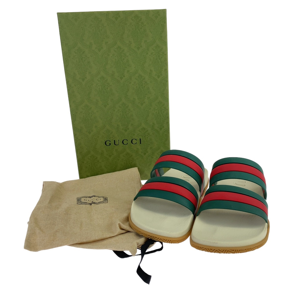 Gucci Rubber Sandals 692381 in Very Good Condition