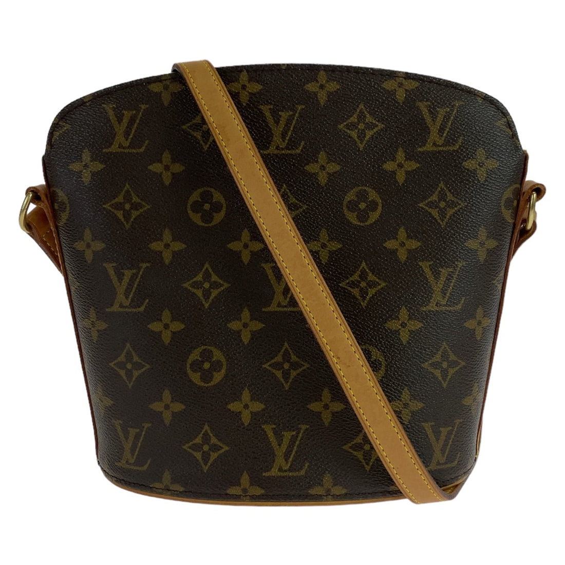 Louis Vuitton Monogram Drouot Shoulder Bag Brown