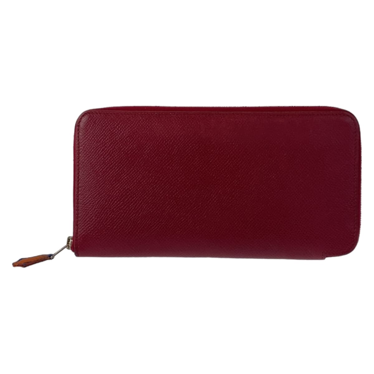 Hermes Azap Long Silk In Red Epsom Leather Wallet in Very Good Condition