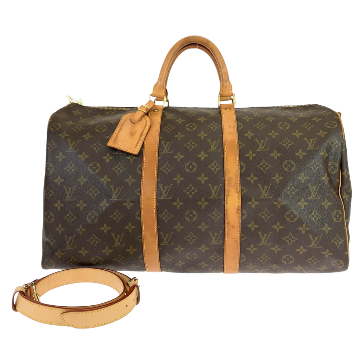 Louis Vuitton Monogram Keepall Bandouliere 50 Boston Bag M41416 in Very Good Condition