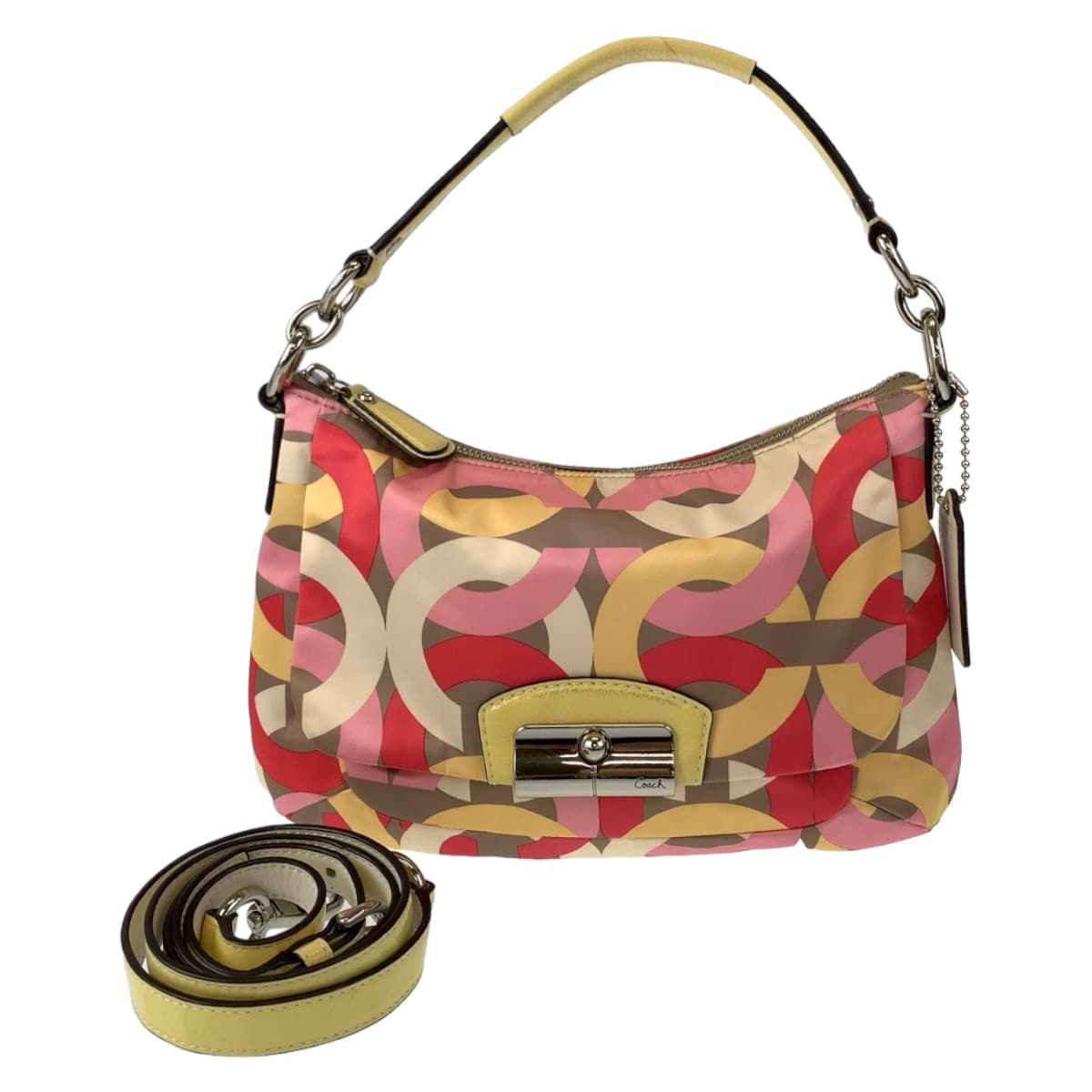 Coach Op Art Cotton Shoulder Bag