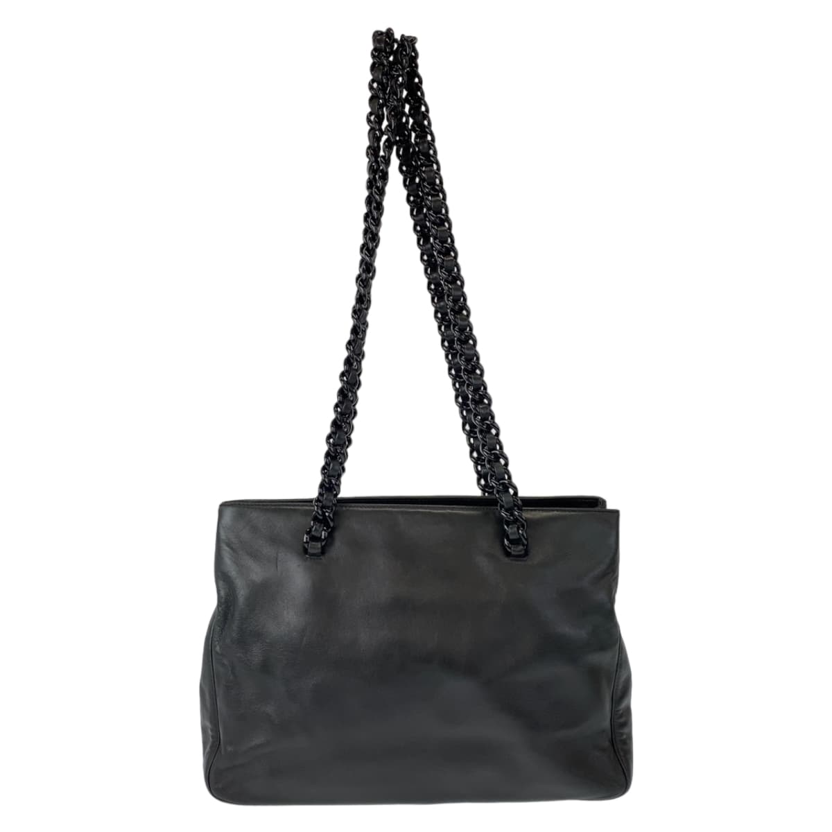 Prada Leather Chain Tote Bag 406707 in Very Good Condition