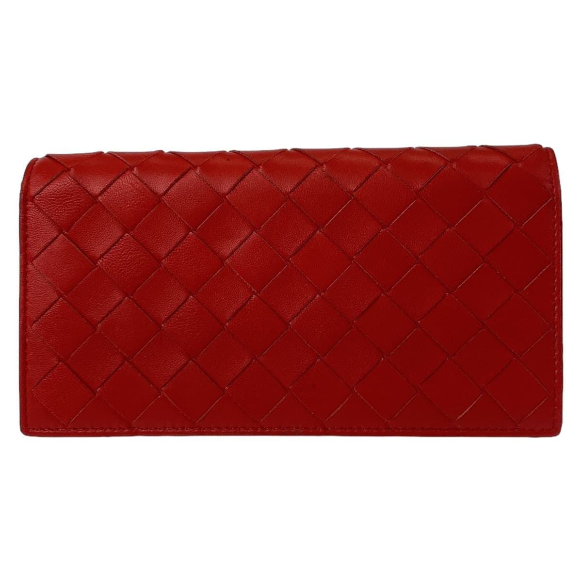 Bottega Veneta Red Leather Continental Wallet